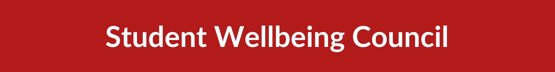 Student Wellbeing Council